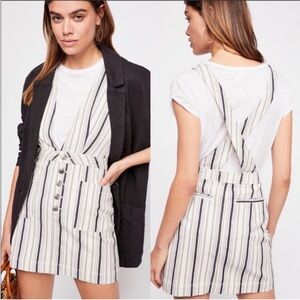 Free People Old School Love Pinafore Overall Dress